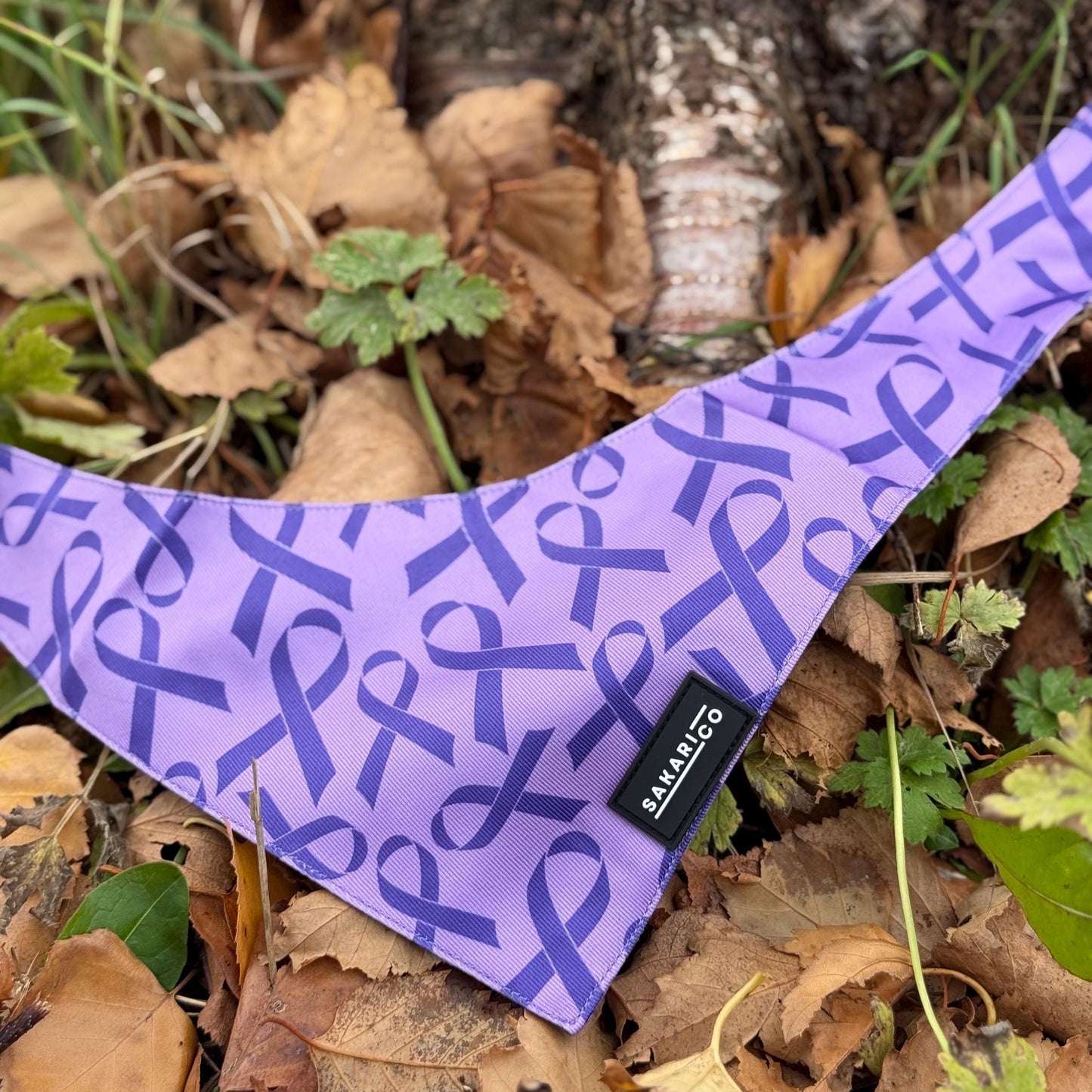 Purple Ribbon Pet Bandanas