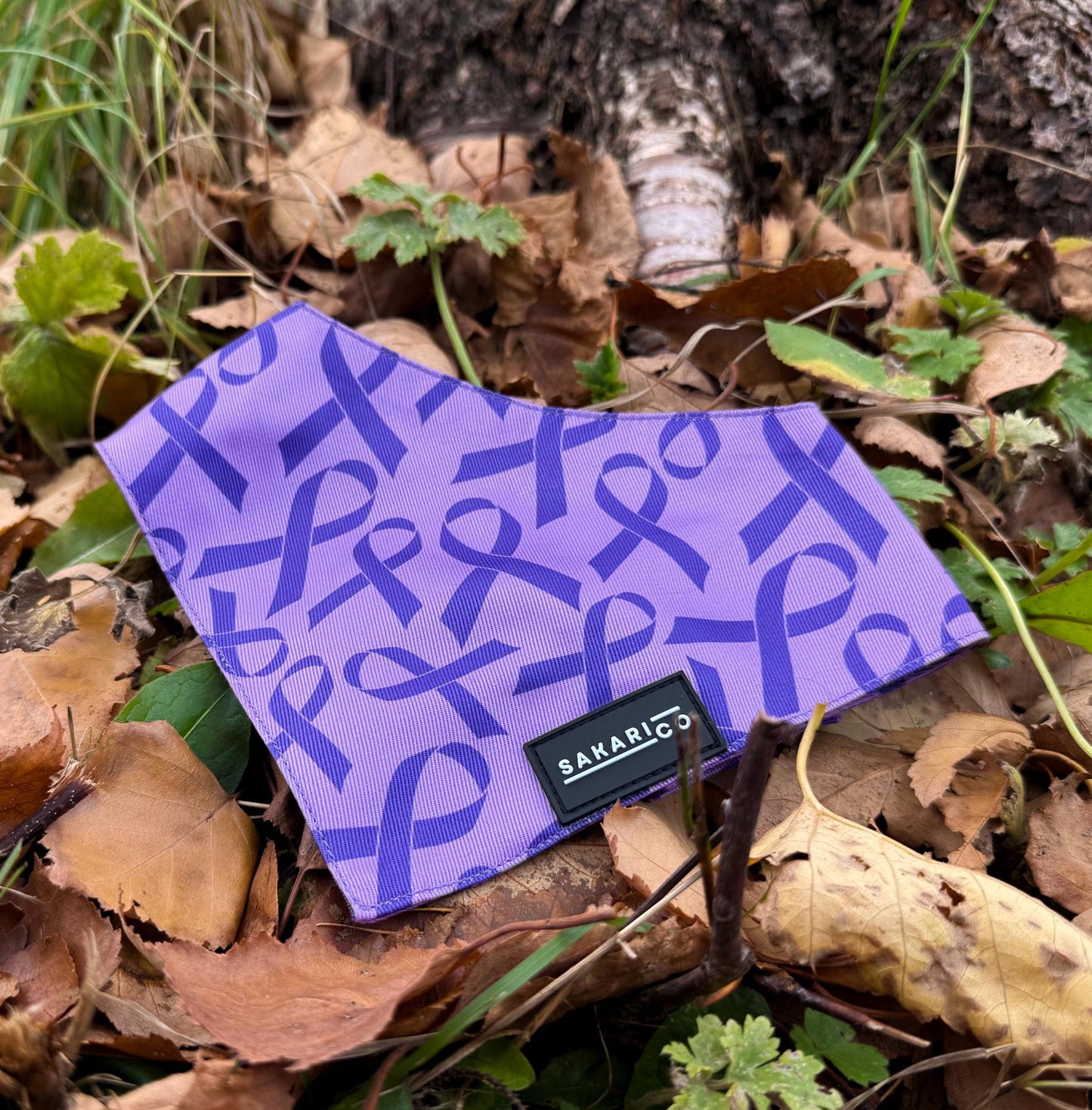 Purple Ribbon Pet Bandanas