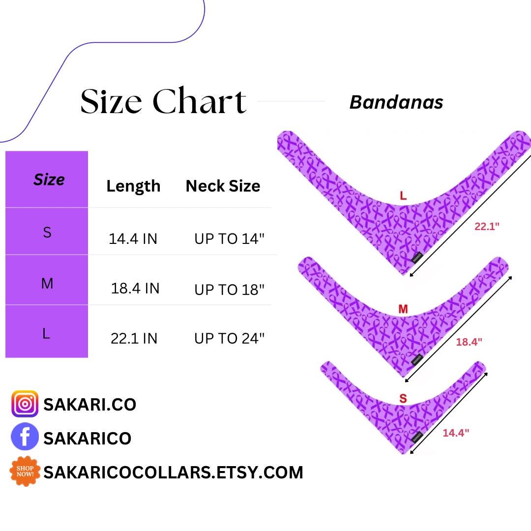 Purple Ribbon Pet Bandanas