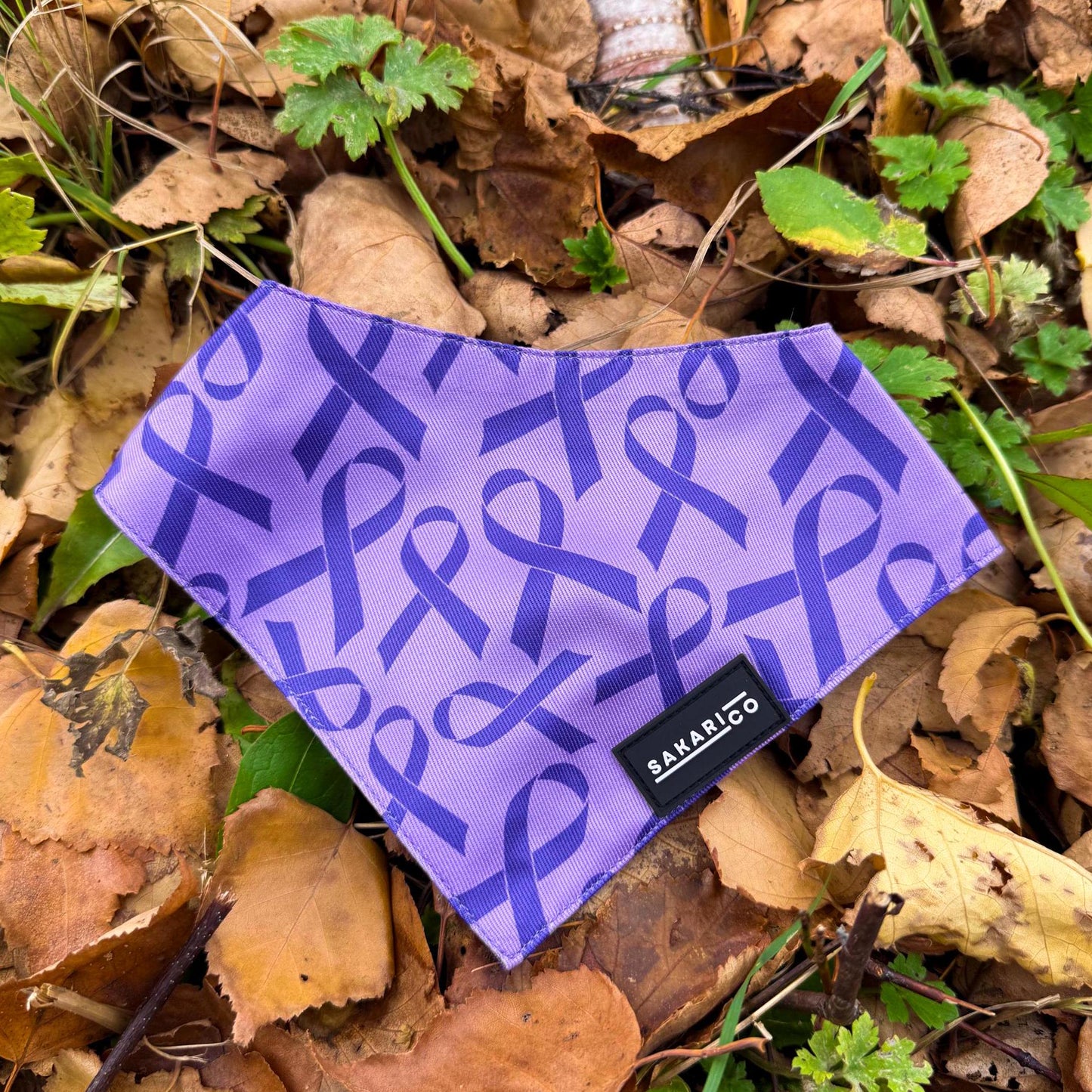 Purple Ribbon Pet Bandanas